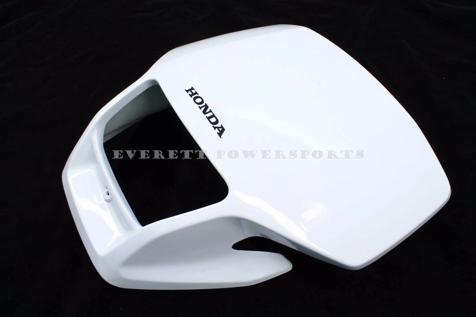 Headlight Cover White Shroud Visor Plate 04-07 CRF 250 X 05-07 CRF 450 X L196 - Image 2 of 4