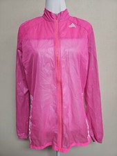NWT ADIDAS Girls's Jacket Climaproof Long Sleeve Full Zipper Pink Color.Size L