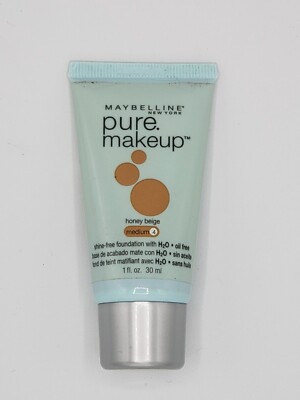 NEW Maybelline Pure Makeup Foundation Honey Beige Medium 4 Shine & Oil-Free
