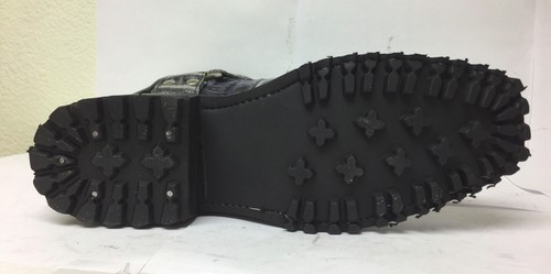 Mens Western Motorcycle Boot Crocodile Alligator Print Leather Multi Tone Size 8 - Picture 2 of 7