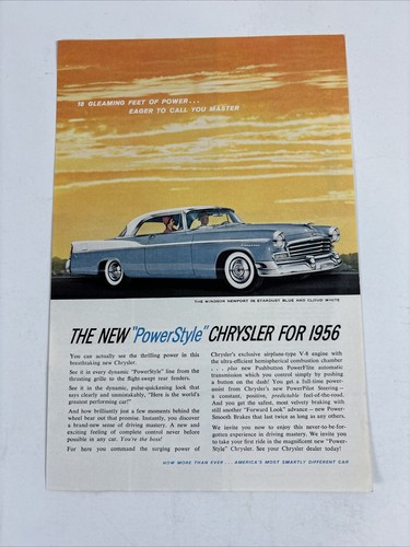 1956 Chrysler Windsor Newport Coupe Printanzeige und Kootenay National Park Bear Anzeige - Bild 2 von 9