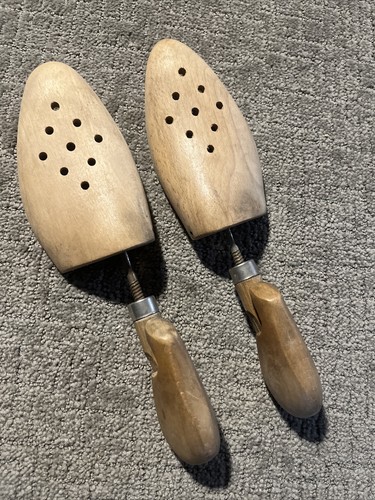 FITWELL Schuhspanner Paar verstellbar Holz groß West Germany Vintage