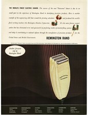1941 Remington Foursome Electric Razor Shaver art Vintage Print Ad 1