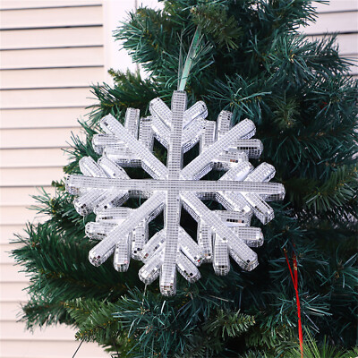 Modern Mirror Disco Ball,9.4'' Christmas Snowflake Décor,Home Snowflake Decor