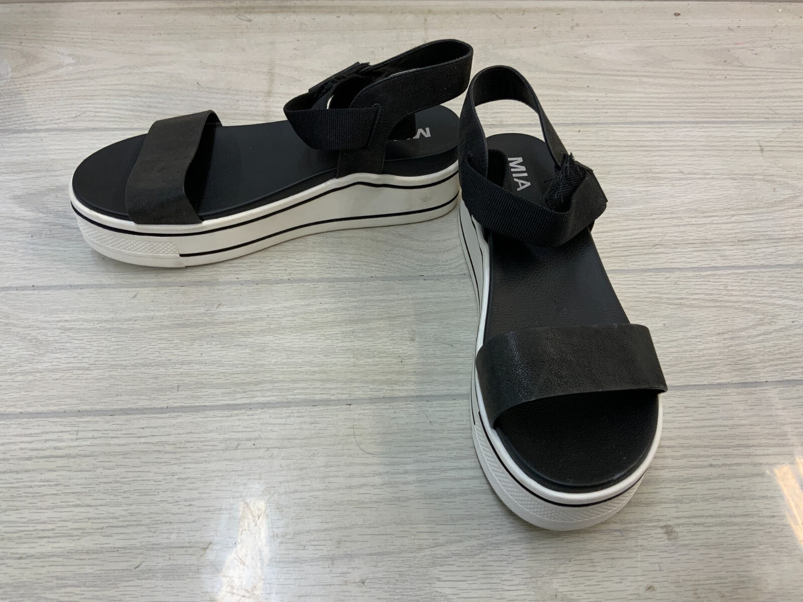 MIA Odelia Platform Wedge Sandal, Women's Size 11 M, Black MSRP $70 | eBay
