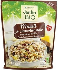 Jardin Bio - Muesli Chocolat Noir Et Graines De Lin 375G - Lot De 4