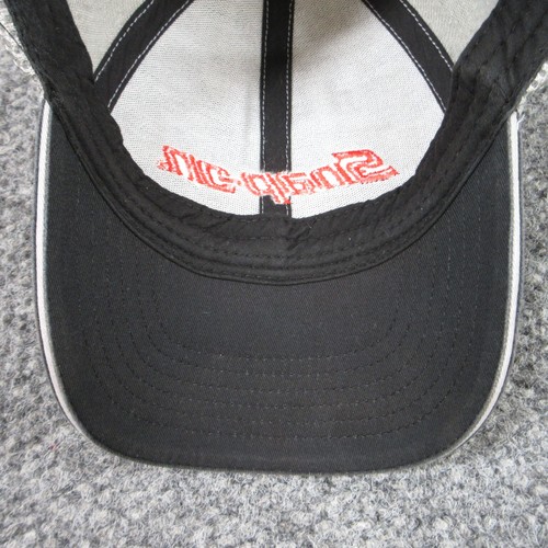 Snap-On Hat Cap Mens Black Adjustable Back Embroidered Distressed - Picture 7 of 12