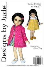 Easy Peasy Doll Clothes Sewing Pattern 10" BJD Creedy Dolls