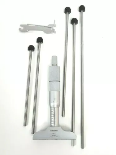 0-6" DEPTH MICROMETER .001" 2 1/2" BASE MITUTOYO 129-128