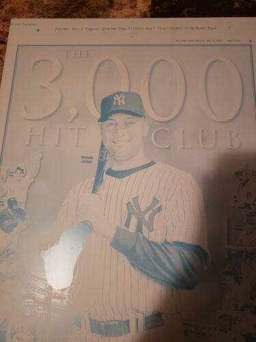 New york Yankees memorabilia Derek Jeter printing plates from the New York Post - Picture 3 of 6
