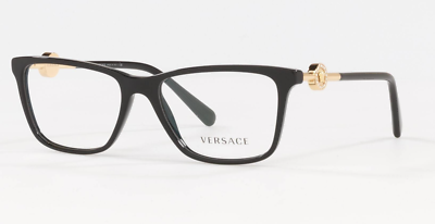 New Versace Reading Glasses Mod 3299-B GB1 53-17 140 Black & Gold