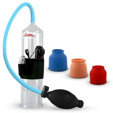 LeLuv Vibrating Penis Pump Silicone Hose EasyOp Bgrip 3 Sleeves