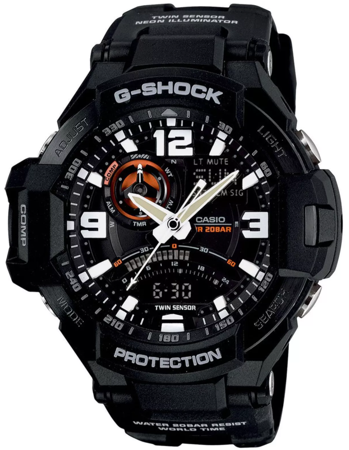 Casio G-Shock Gravitymaster Twin Sensor Aviation Watch GA-1000