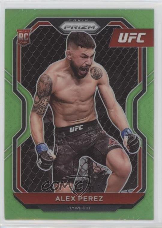 2021 Panini Prizm UFC Neon Green Prizm 73/75 Alex Perez #26 pe8