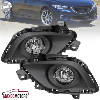 Fog Lights Fits 2014-2016 Mazda 6 Clear Driving Bumper Lamp+Switch+Wirings 14-16