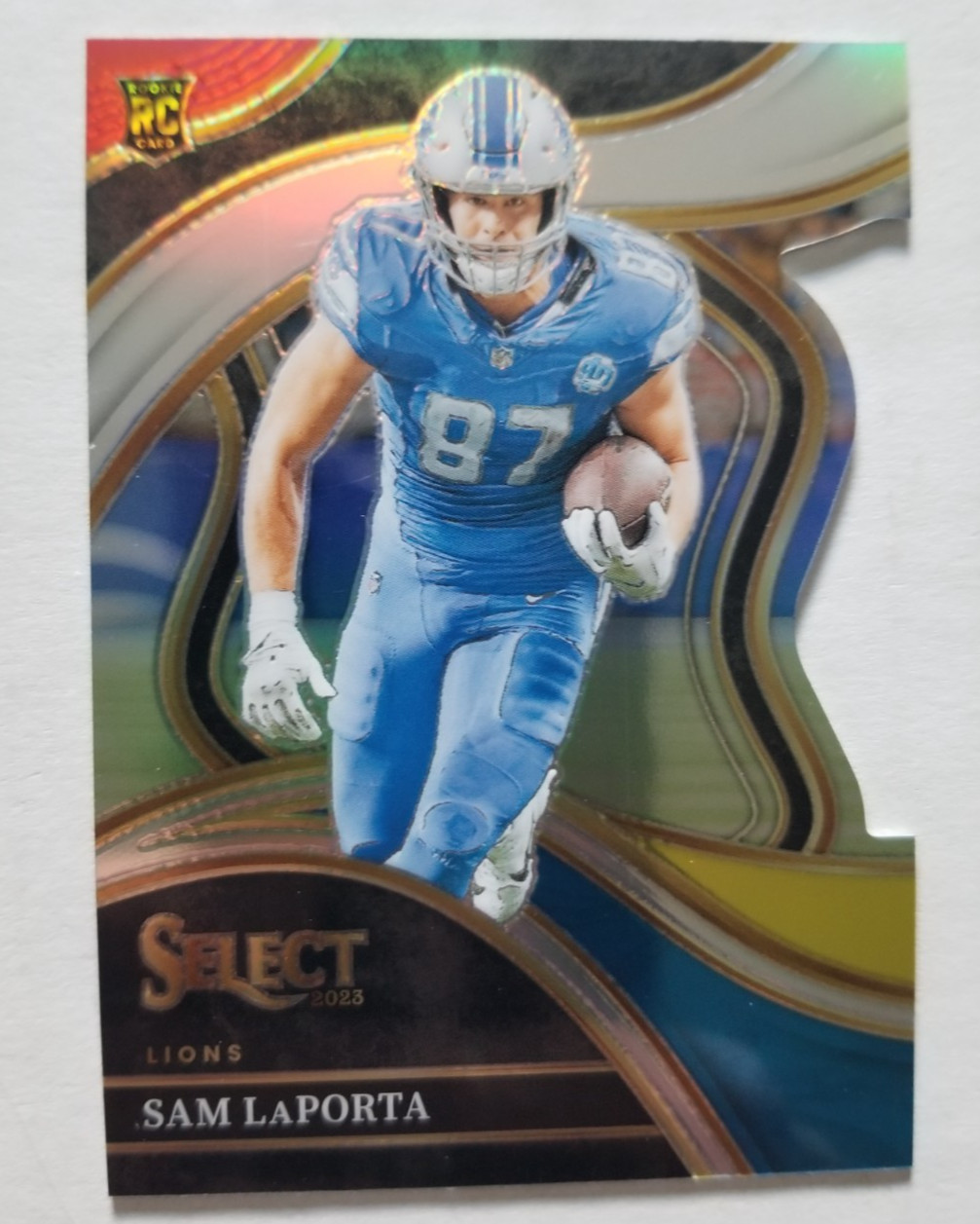 Sam LaPorta Panini Select #221 Red/Yellow Die Cut