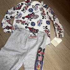 VINTAGE MICKEY AND CO MICKEY RACING Two PIECE Outfit RARE 4T NOS
