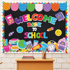 Welcome Back to School Bulletin Board Classroom Decor, Colorful Notebook Paper S