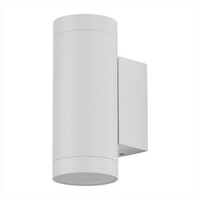 AußEnleuchte Wandlampe Fassadenleuchte Up Down Alu Weiß Gartenlampe GU10 H 16 Cm