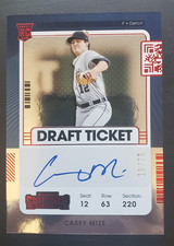 2021 Contenders Casey Mize Draft Ticket RC Red Auto 19/75 #115 Detroit Tigers