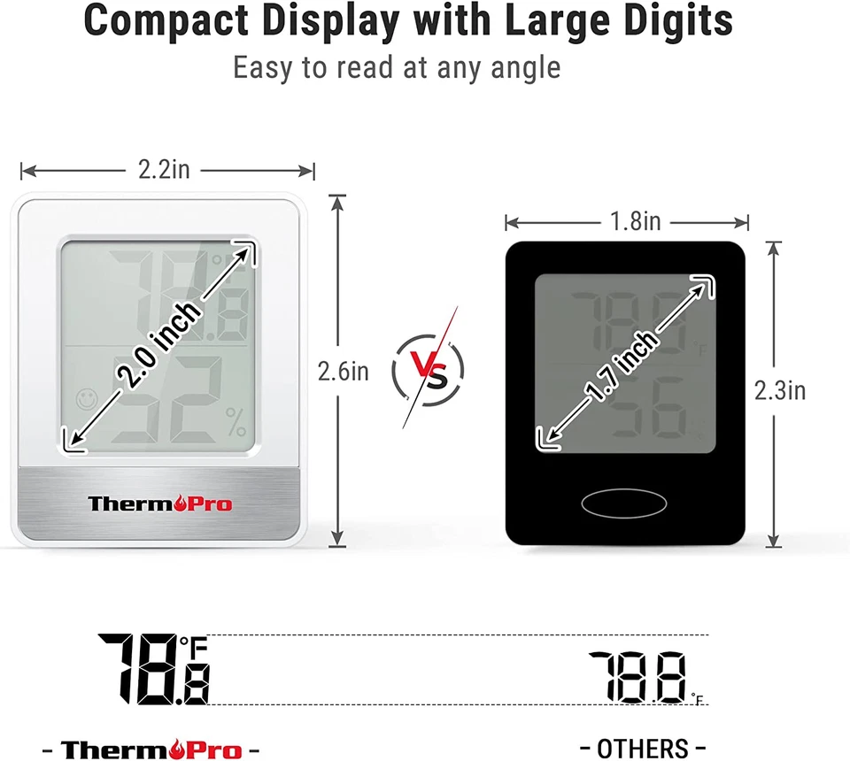 TP49 Digital Hygrometer Indoor Thermometer Humidity Meter Room Thermometer with  - Image 4 of 4
