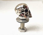 Handmade 3D Skull Seat Bolt for Harley Davidson - Custom Rear Fender Screw -