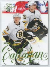 2025-26 Flair Green Variation Michael Callahan Card #172 #'d 163/349 Bruins