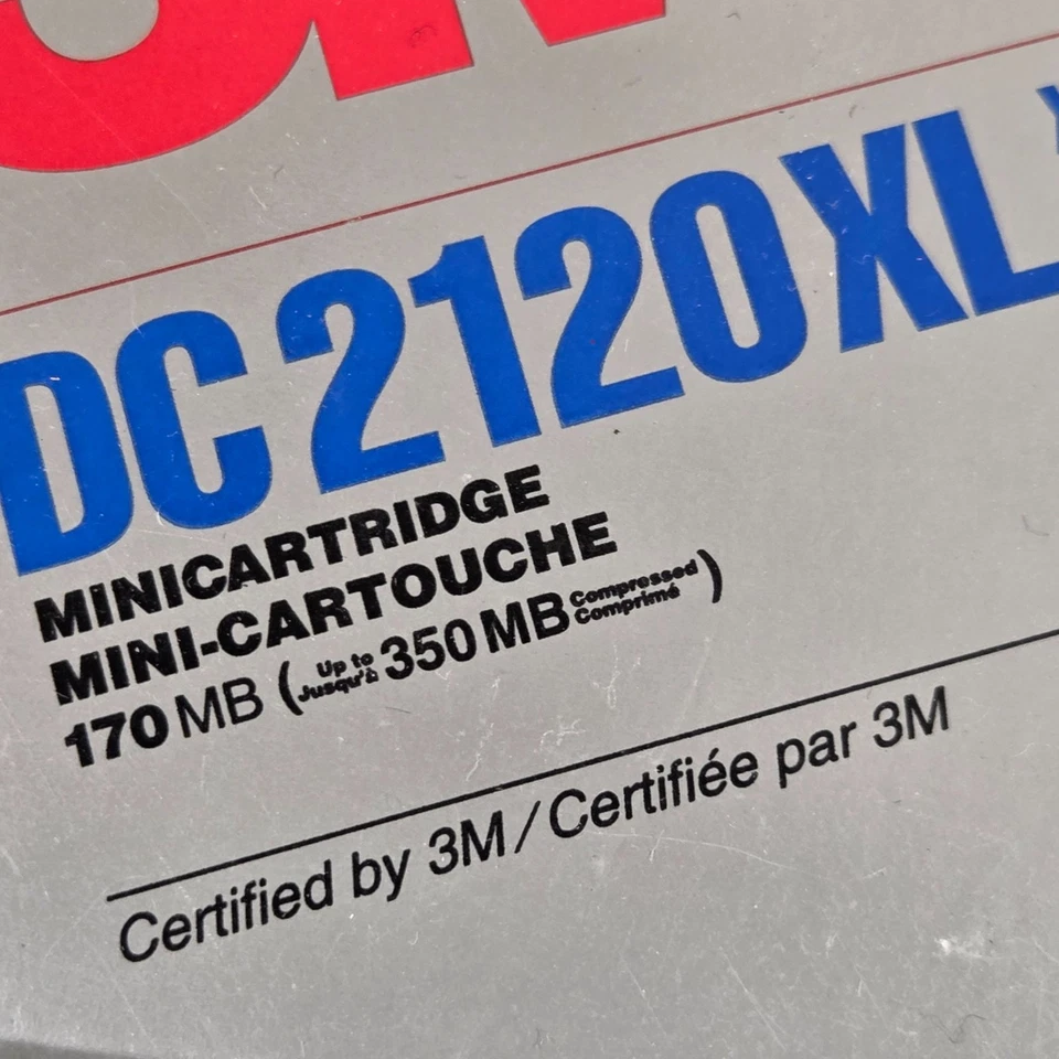Vintage 3M DC 2120XL Mini Cartucho 170MB Lote de 4 Usado Possível Gravado - Imagem 2 de 4