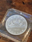 1965 Canada Dollar 80% Silver Coin 1$ Mint Bu UNCIRCULATED Unc High Grade