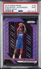 2018 PANINI PRIZM PURPLE WAVE #184 SHAI GILGEOUS-ALEXANDER ROOKIE RC PSA 9