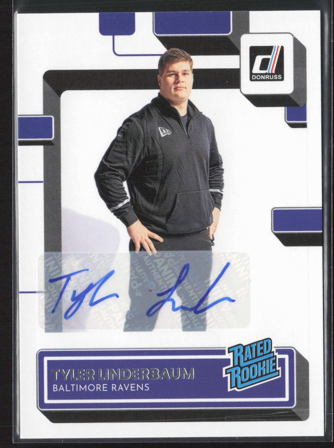2022 Donruss #400 Tyler Linderbaum Rated Rookie Auto RC
