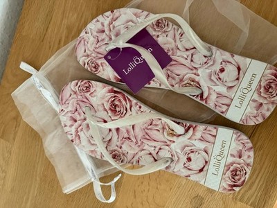 Lolli Queen, Fleur Classic, rosa hellgrau, Flip Flops, Gr. 41, Zehentrenner, Neu
