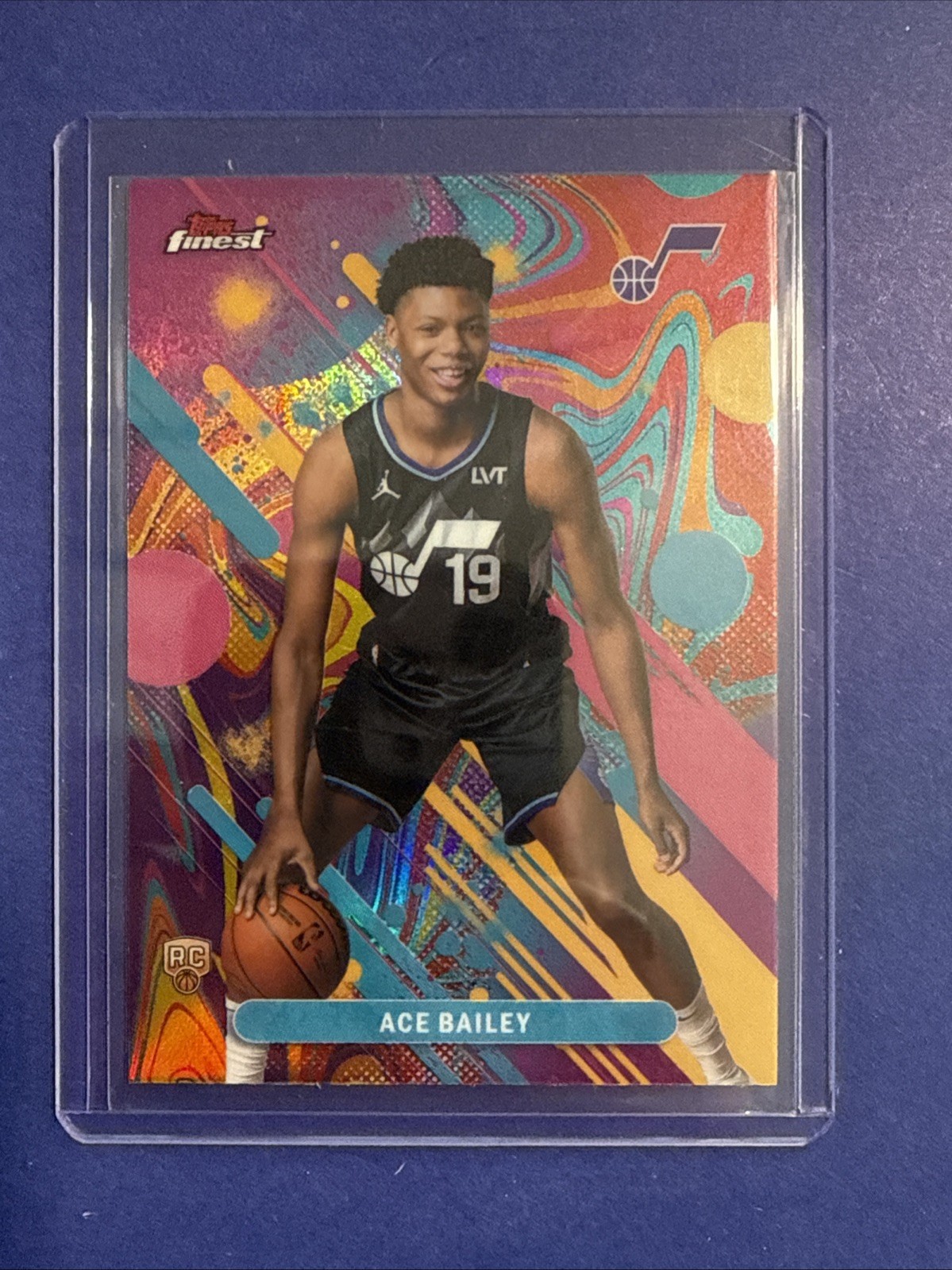 2026 Topps Finest Ace Bailey #5 Rookie Utah Jazz Basketball Card Oil Spill 🔥