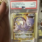 2022 POKEMON GO SECRET #086 FULL ART/MEWTWO VSTAR PSA 10