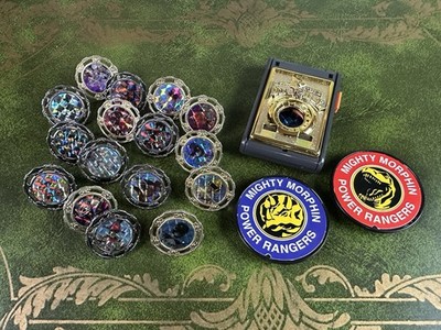 Vintage 1993 Mighty Morphin Power Rangers MMPR Spin Fighters Lot Of 16 Spinners