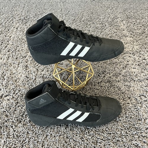 Adidas HVC 2 Wrestling Shoes Men's 7.5 MMA Boxing Black White AQ3325 - Picture 1 of 10