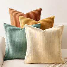 Decorative Throw Pillow Covers Cushion Cases, Set of 4 Soft Velvet Modern Double
