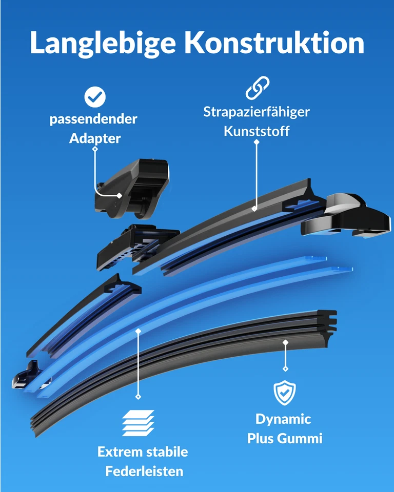 Essuie-glaces Dr. ENNO 650 mm et 400 mm, entre autres pour Renault Laguna Coupé - Photo 4/4