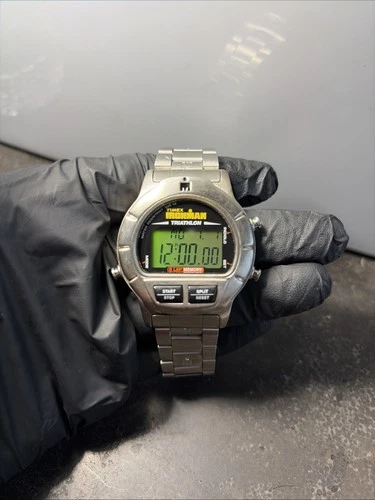Vintage Timex Ironman Triathlon 20th Anniversary Men's Digital Watch - New Batt