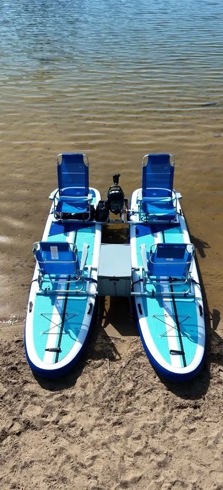 Katamaran 4 Pers | Motorboot mobil | aufblasbares Boot 50 kg - Bild 2 von 4