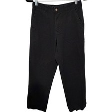 IZOD Black Chino Style Pants w/Back Pockets and Adj Waist Boys Size 16 Regular