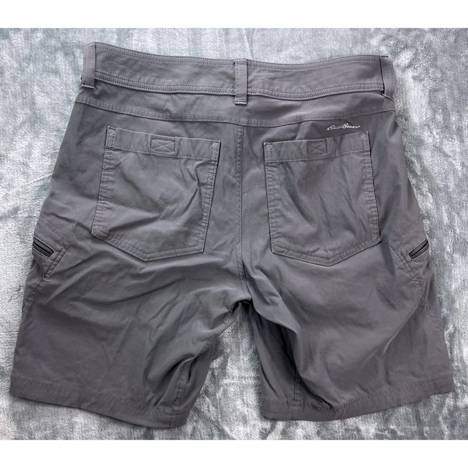 Shorts Eddie Bauer First Ascent Guide Pro masculino 34 cinza náilon elástico caminhada - Imagem 2 de 4