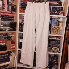 So-clothing Women's White and Cream Trousers
