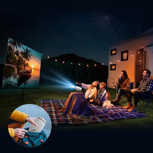Mini Projector, Projector with WiFi and Bluetooth, 4K 1080P Support Portable ... - Bild 8 von 8
