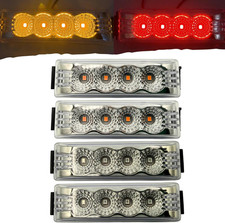 4x1In LED Side Marker Lights 2 Red 2 Amber 12V Truck