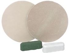 Super Strop 5 in Leather Honing Polishing Discs with White and Green Compound...