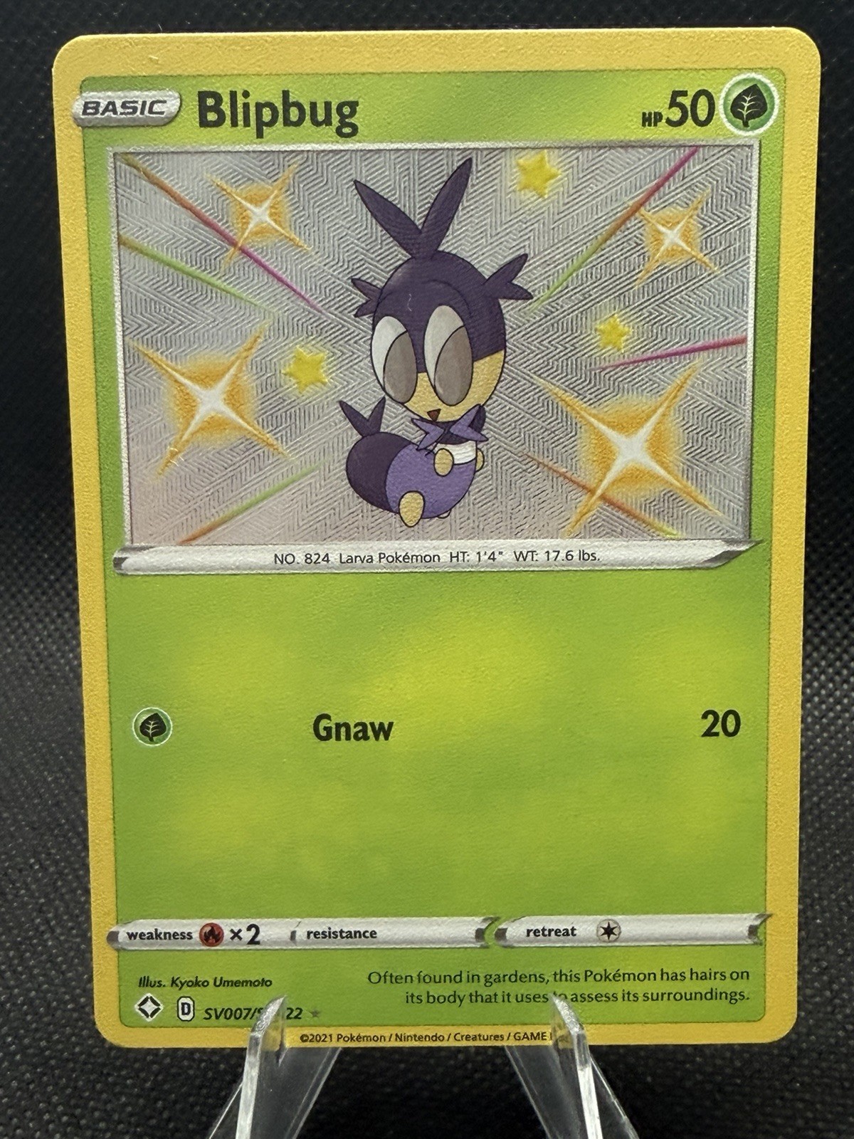 Blipbug SV007/SV122 Shiny Holo Rare Pokémon Shining Fates: Shiny Vault NM
