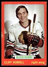 1973-74 O-Pee-Chee VTG OPC Set Break Cliff Koroll Chicago Blackhawks #28