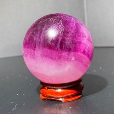 205G Rare  Fluorite Crystal Ball Sphere Polished Freeform Energy Healing Reiki