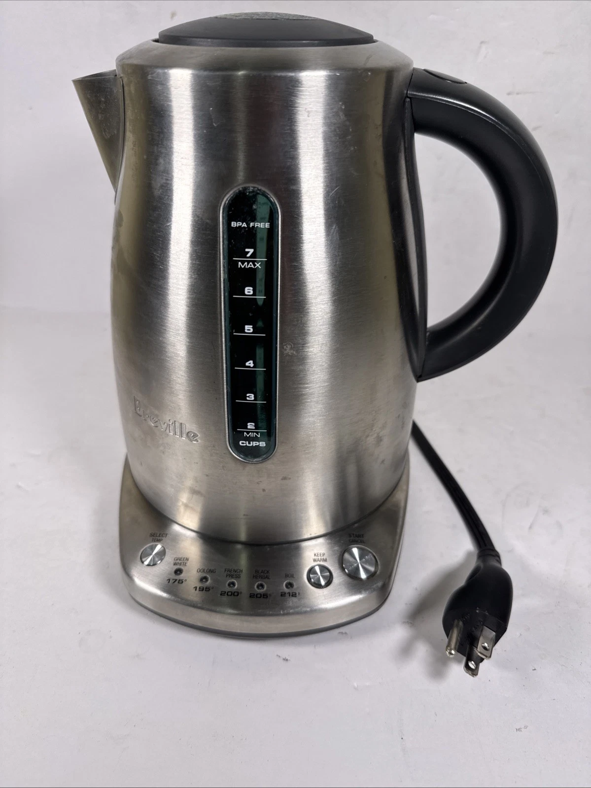 Breville BKE720 Electric Kettle 7 Cups 120v 1500w Temp Select Stainless Works